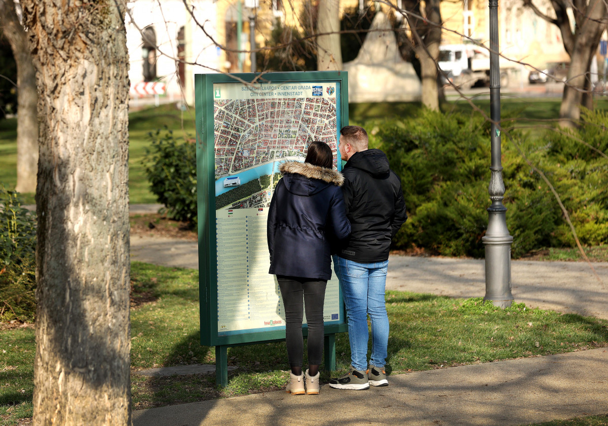 Szeged, turista, turizmus, térkép, belváros, látnivaló