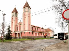 Szeged, Petőfitelep, Fő tér, Csap utca, felújítás, templom