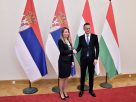Szijjártó Péter külgazdasági és külügyminiszter fogadja hivatalában Dubravka Dedovic szerb bányászati és energiaügyi minisztert 2023. április 20-án. MTI/Lakatos Péter