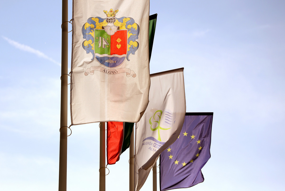 Algyő, zászló, címer, település, önkormányzat