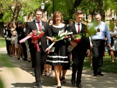 Szeged, Kőrösy József Közgazdasági Technikum, ballagás, iskola, diákok, Stefánia