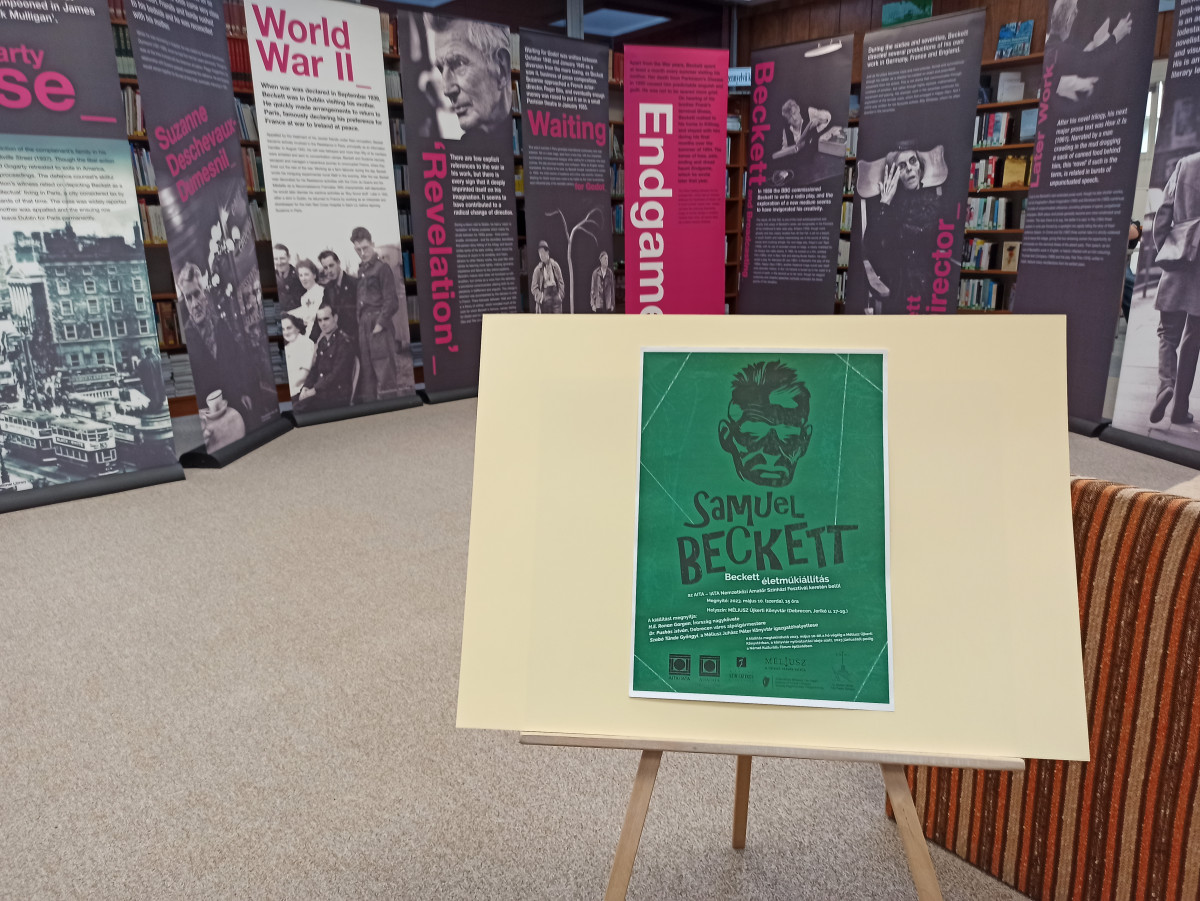 Beckett kiállítás a Méliusz Könyvtárban