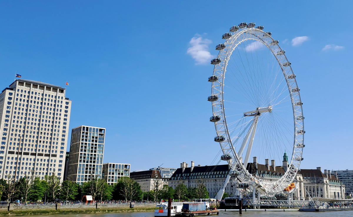 Anglia, London, London Eye, Temze, turizmus, utazás