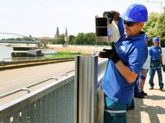 Szeged, mobil partfal, árvízvédelem, árvíz, Tisza, gát, építési gyakorlat