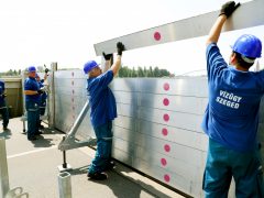 Szeged, mobil partfal, árvízvédelem, árvíz, Tisza, gát, építési gyakorlat