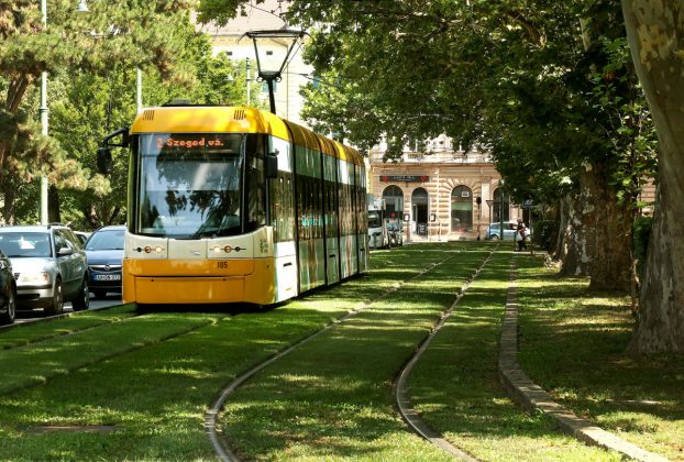 Szeged, vágányzár, villamos, vasútvillamos, Tram train, Kossuth Lajos sgt., Széchenyi tér, MÁV, közlekedés, tömegközlekedés, utazás