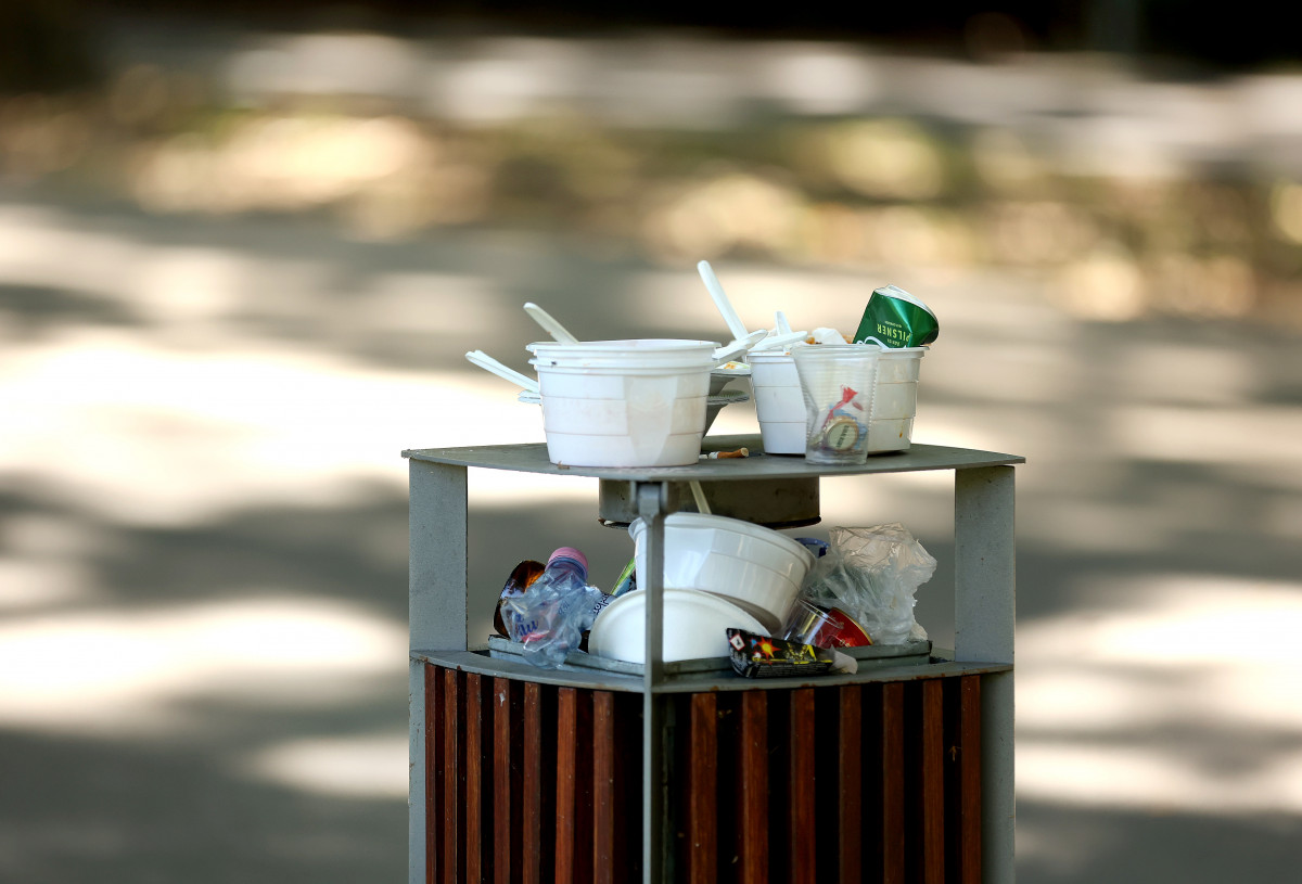 Szeged, szemetes, kuka, szemét, buli, újszegedi liget