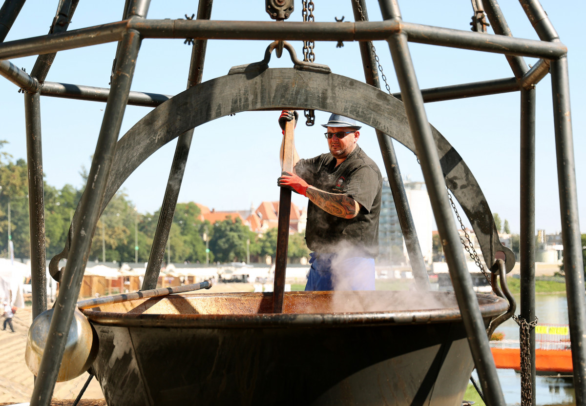 Szeged, Nemzetközi Tiszai Halfesztivál, Halfesztivál, hal, rakpart, Partfürdő, paprika, ejtőernyős, gasztronómia, turizmus