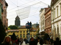 Szeged, szerel, karácsonyi fény, díszkivilágítás, Kárász utca