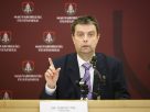 Budapest, 2024. március 28. Fürcht Pál főügyész, a Központi Nyomozó Főügyészség (KNYF) vezetője sajtótájékoztatót tart az úgynevezett a Völner-Schadl ügy nyomozásáról Budapesten, a KNYF épületében 2024. március 28-án. MTI/Hegedüs Róbert