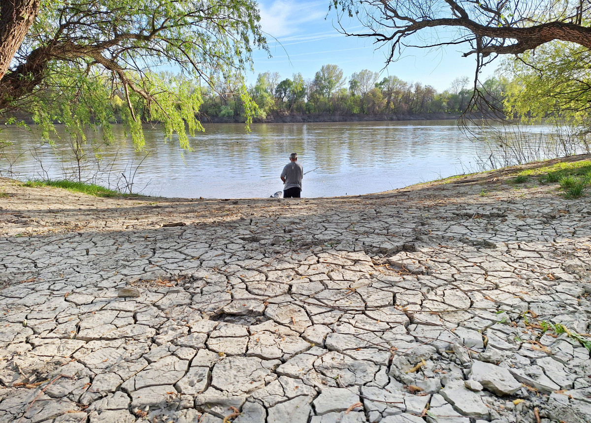 Szeged, horgász, Tisza part, Tisza, folyó, időjárás