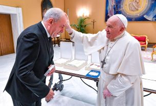 Ferenc pápánál tett látogatást Sulyok Tamás köztársasági elnök. Fotó: Sulyok Tamás hivatalos Facebook oldala