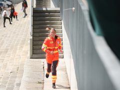 Szeged, horizontális lépcsőfutó verseny, tűzoltó, mentős, Huszár Mátyás rakpart, verseny
