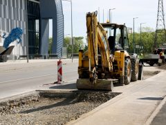 Szeged, Magyar Közút, burkolat helyreállítás, aszfaltozás, Felső Tisza-part