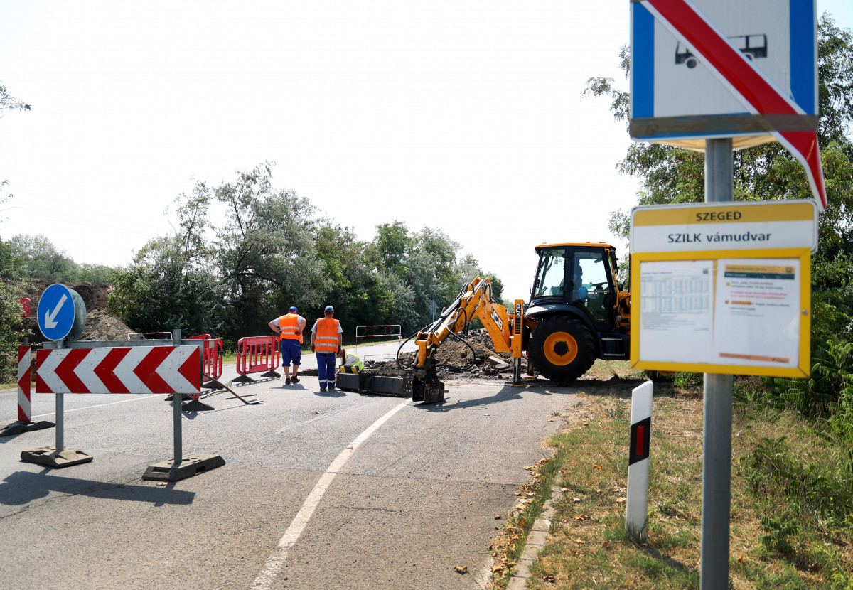 Szeged, Vízmű, vízvezeték, építés, Budapesti út, BYD, lezárás, forgalomterelés