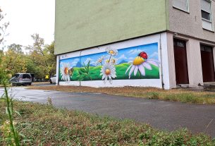 Szeged, graffiti, lakótelep, margaréta, Margaréta utca, panelház, utcaművész, falfestés