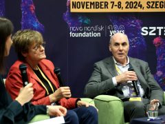 Szeged, Novo Nordisk Alapítvány, mRNA Konferencia, Szegedi Tudományegyetem, sajtótájékoztató, Karikó Katalin, Drew Weissman, Nobel-díj, Rovó László, SZTE, egyetem, kutató