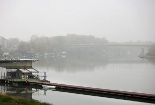 Szeged, borongós, köd, ősz, időjárás, november, Stefánia, Tisza