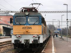 Szeged, MÁV, vonat, vasút, Nagyállomás, fénymozdony, advent, karácsony