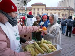Szeged, Ételt az Életért Alapítvány, mikuláscsomag, Mikulás, osztás, rászoruló gyerekek, Dugonics tér