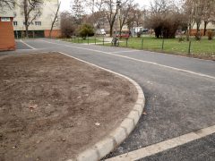 Szeged, Retek utca, burkolat felújítás, aszfaltozás, parkoló Fotó: Frank Yvette