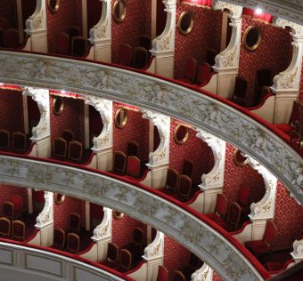 Szeged, Szegedi Nemzeti Színház, nézőtér, páholy, színház