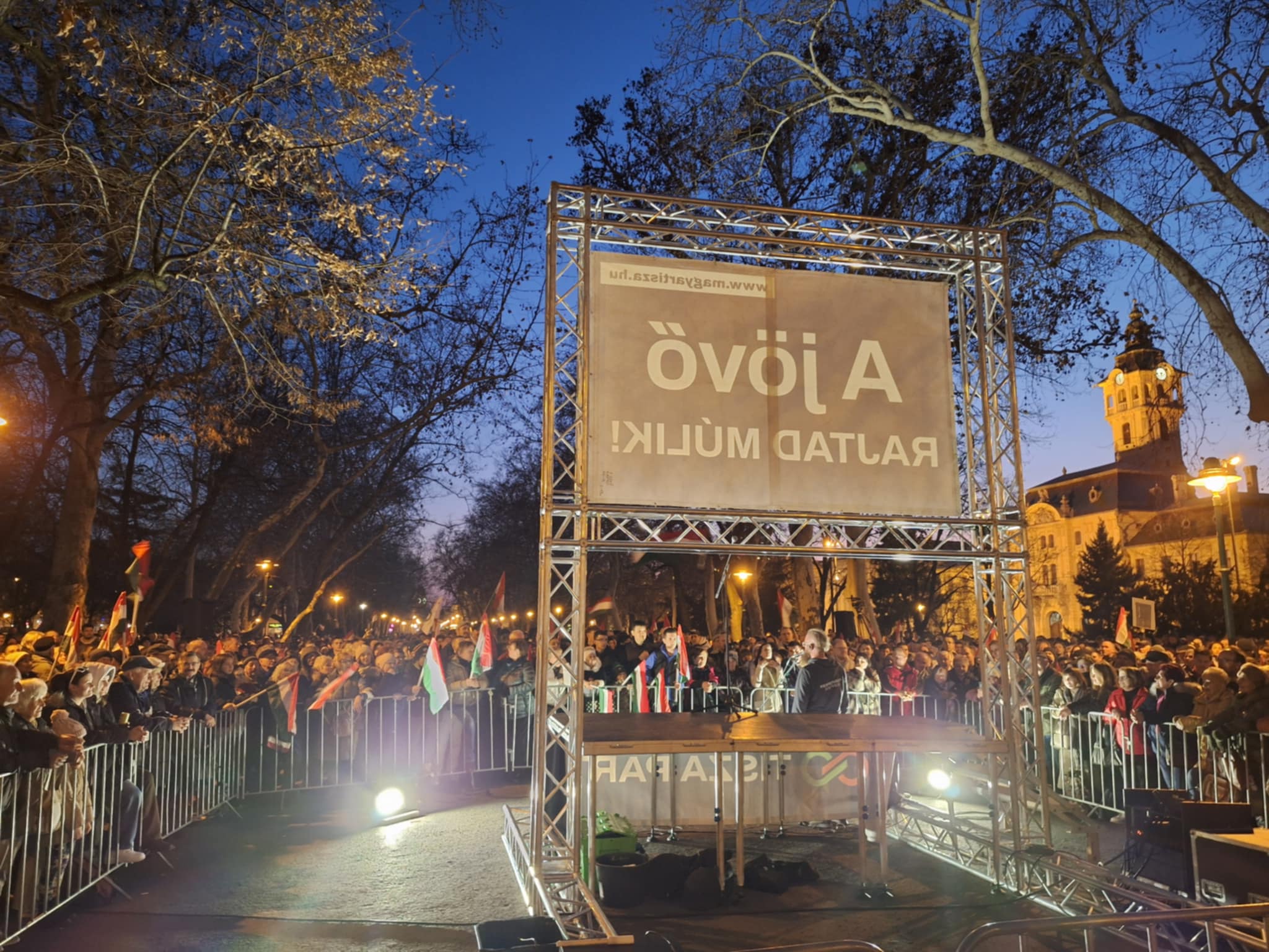 Magyar Péter Szegeden. Fotó: Frank Yvette