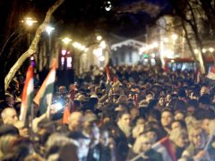 Szeged, Magyar Péter, országjáró körút, Széchenyi tér