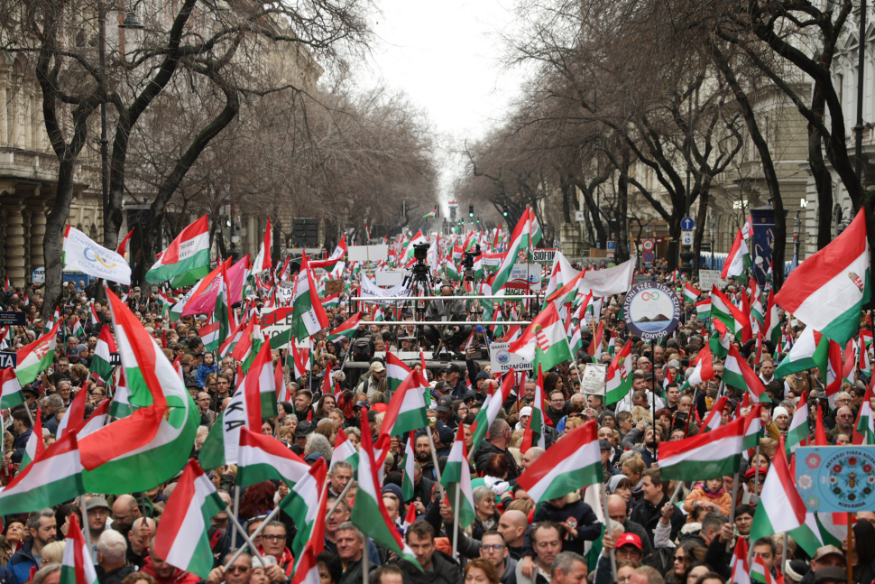 Magyar Péter. Március 15. Budapest. Fotó: szeretlekmagyarorszag.hu