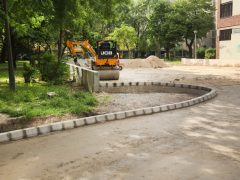 Szeged, Retek utca, parkoló, épít, parkolás, lakótelep