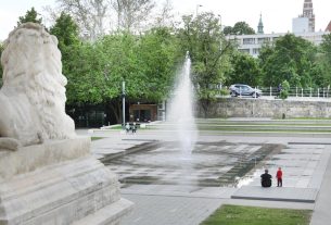 Szeged, szökőkút, Móra park