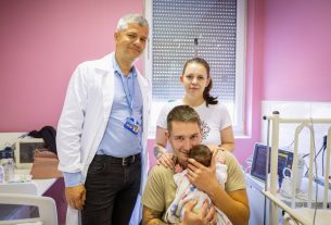 Az SZTE Gyermekklinikáján mentették meg a nyitott hasfallal született Abigélt. fotó: SZTE/Kovács-Jerney Ádám