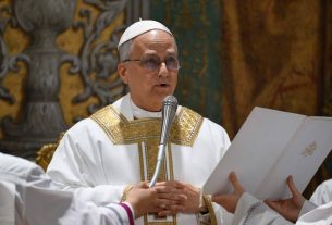 Megtartotta első szentmiséjét XIV. Leó pápa. Fotó: Katolikus.TV