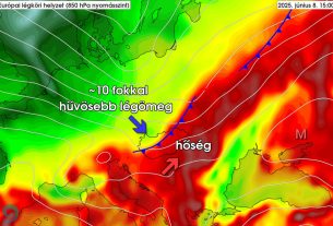 Hidegfront érkezik heves zivatarokkal