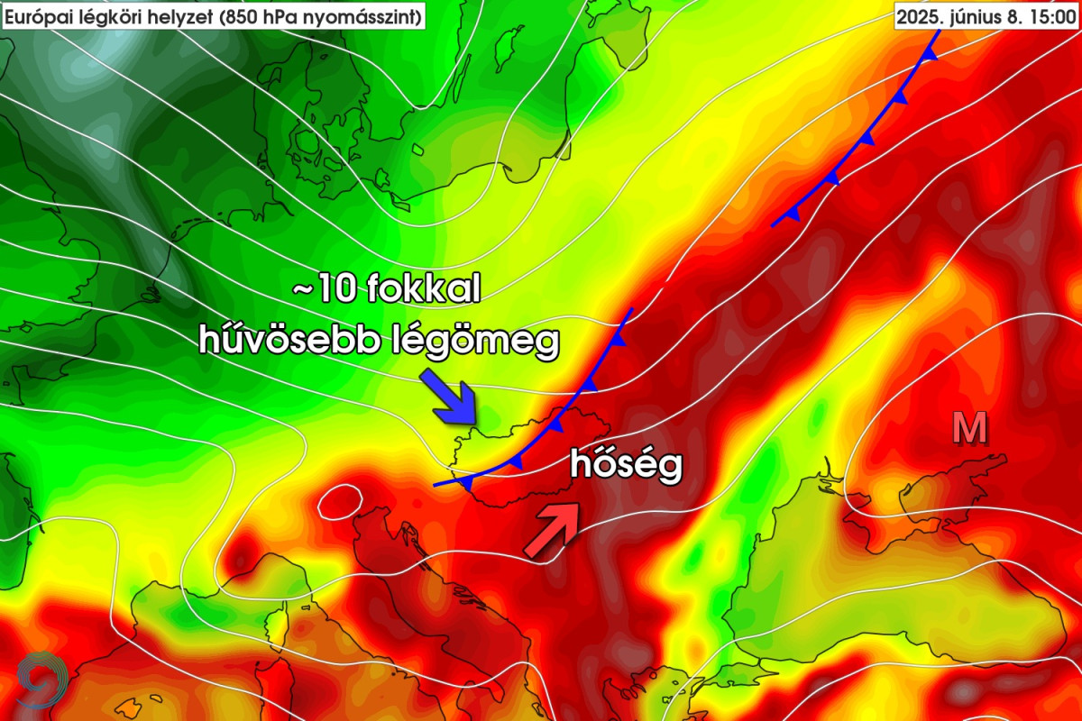 Hidegfront érkezik heves zivatarokkal