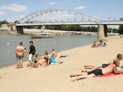 Szeged, Lapos, szabadstrand, strand, Tisza, Tisza part, nyár, kánikula, hőség, időjárás
