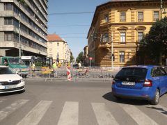 Szeged, Tisza Lajos körút, villamosvágányok, felújítás, vágányzár, forgalomkorlátozás, Kiss Ernő utca