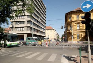 Szeged, Tisza Lajos körút, villamosvágányok, felújítás, vágányzár, forgalomkorlátozás, Kiss Ernő utca