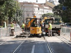 Szeged, Tisza Lajos körút, villamosvágányok, felújítás, vágányzár, forgalomkorlátozás, Kiss Ernő utca