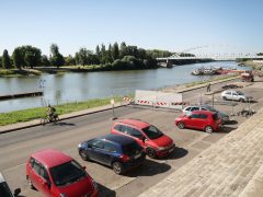 Szeged, Huszár Mátyás rakpart, rakpart, felújítás, lezárás