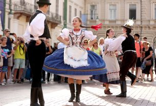 Szeged, Martin György Néptáncfesztivál, néptánc, tánc, megnyitó, felvonulás