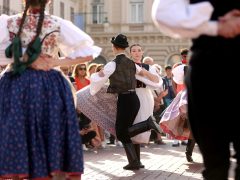 Szeged, Martin György Néptáncfesztivál, néptánc, tánc, megnyitó, felvonulás