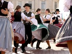 Szeged, Martin György Néptáncfesztivál, néptánc, tánc, megnyitó, felvonulás