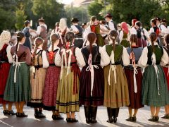 Szeged, Martin György Néptáncfesztivál, néptánc, tánc, megnyitó, felvonulás