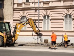 Szeged, Dózsa György utca, járdarekonstrukció, járdafelújítás, felújítás