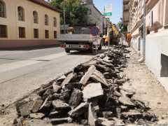 Szeged, Dózsa György utca, járdarekonstrukció, járdafelújítás, felújítás
