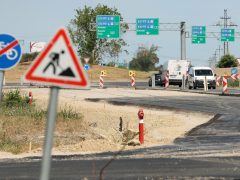 Szeged, BYD, beruházás, 5-ös út, szélesítés, útépítés