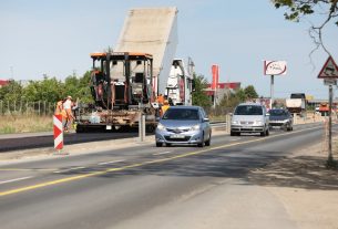 Szeged, BYD, beruházás, 5-ös út, szélesítés, útépítés