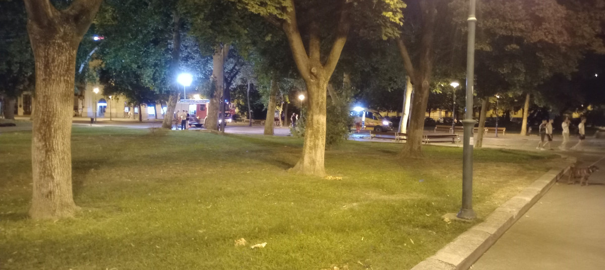 Szeged. Széchenyi tér. Baleset. Fotó: SZEGEDEN láttam és hallottam Facebook-csoport