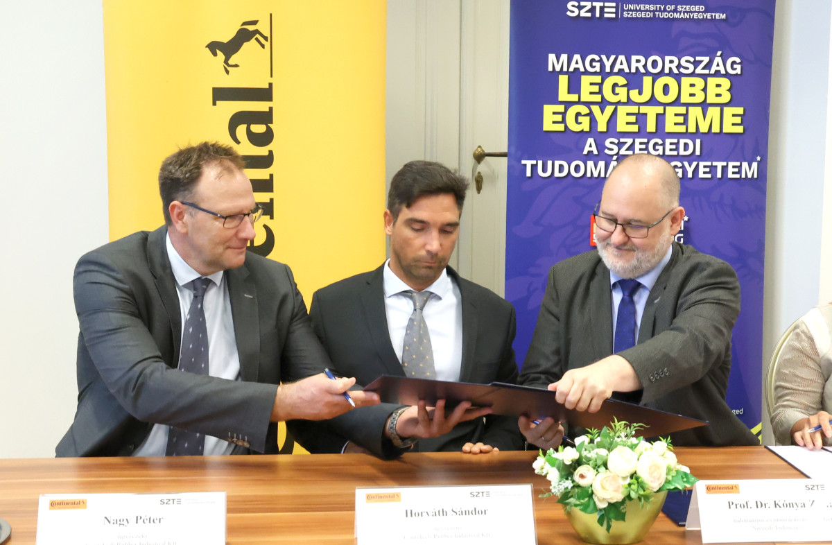 Szeged, SZTE, ContiTech, együttműködés, megállapodás, aláírás, egyetem